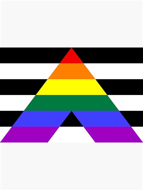 "Straight Ally Pride Flag" Sticker for Sale by allhistory | Redbubble