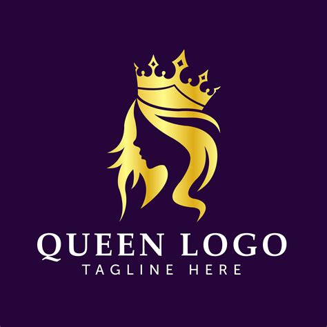 Beauty Queen Logo Design with Gold Color - MasterBundles