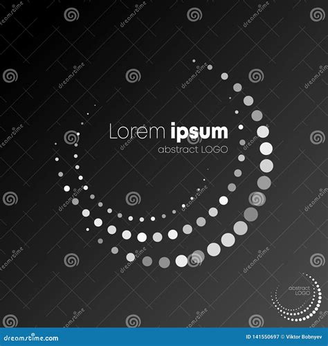 Abstract Circle Dotted Logotype. Black and White Logo Vector Design ...