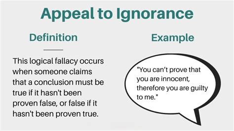 Appeal to Ignorance (Logical Fallacy): Definition and Examples