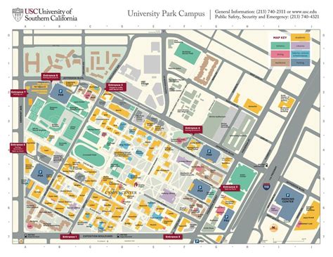 Usc Campus Map | Los Angeles Metropolitan Area | Campus Map - University Of Southern California ...