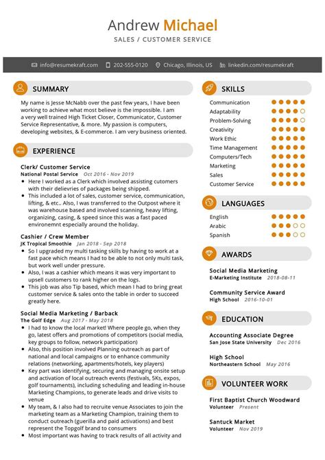 50+ Good CV Examples with Writing Guide 2021 - ResumeKraft