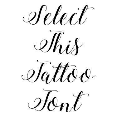 Handwritten Script Tattoo Font Generator