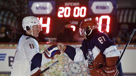 'Ice man' Vladimir Putin plays hockey in Red Square | World News | Sky News