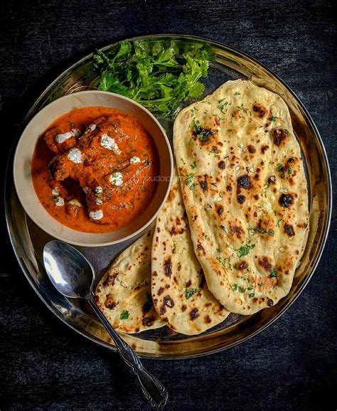 Happiness is Butter chicken with garlic naan