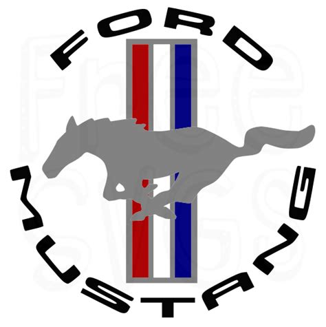 Free Ford Mustang Tribar Pony Logo SVG File - Free SVG Cut Files