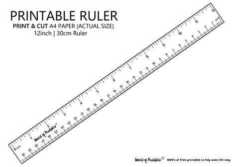 Printable Ruler - Free Accurate Ruler Inches, CM, MM - World of Printables