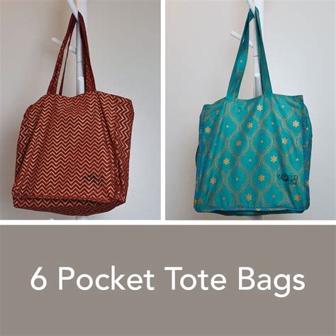 Large Tote Bag with Pockets - World For Good