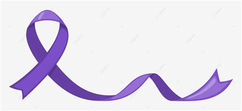 Purple Cancer Ribbon Clipart Vector, Purple Ribbon Icon In Flat Style ...