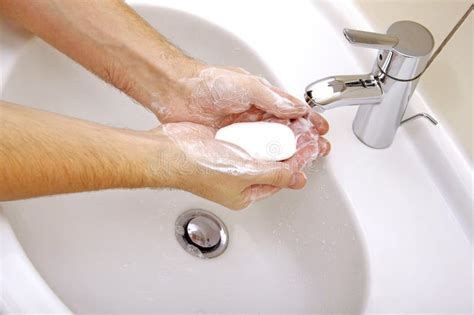 Human Hands Being Washed With Water Stock Image - Image of drop, cool ...