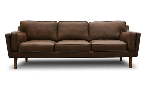 Kaufman Mid Century Modern Leather Sofa & Reviews | Joss & Main