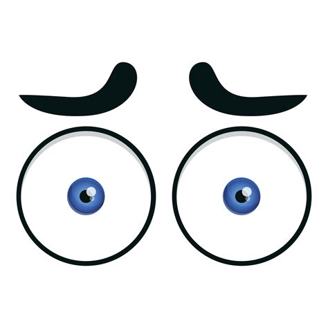 Scared eyes icon, cartoon style 14284614 Vector Art at Vecteezy