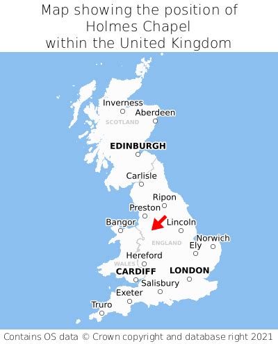 Where is Holmes Chapel? Holmes Chapel on a map