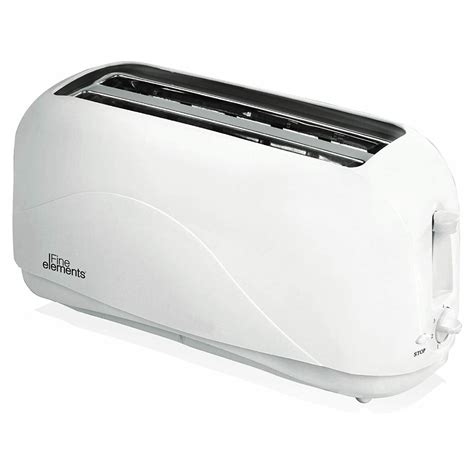 Fine Elements Long Slot 2 Slice Toaster - White - Kettle and Toaster Man