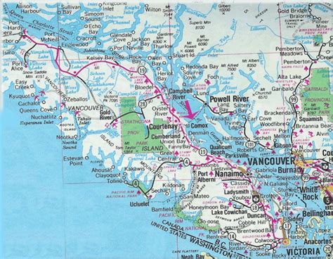 Vancouver Island Road Map - Vancouver Island Canada • mappery