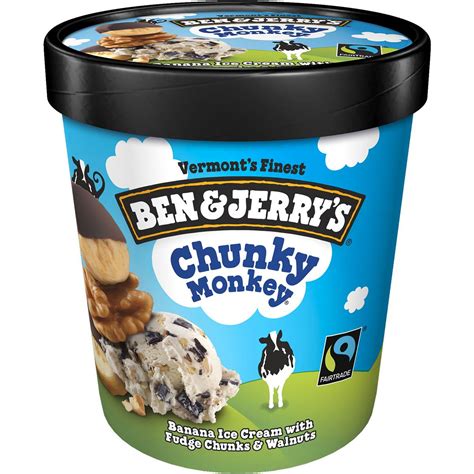 Ben & Jerry's Chunky Monkey Ice Cream Tub 458ml | Woolworths