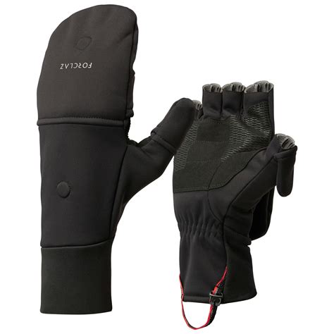 Adult Mountain Trekking Warm and Windproof Glove-Mittens Trek 500 - black