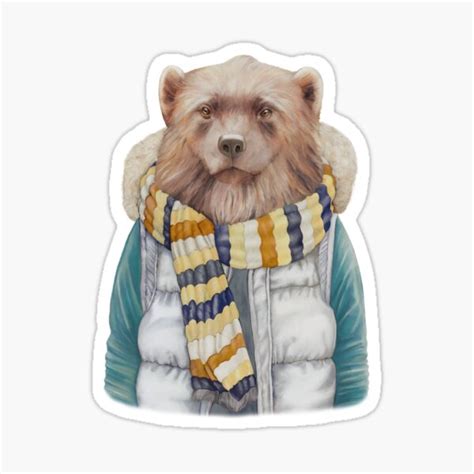 "Winter Wolverine " Sticker for Sale by AnimalCrew | Redbubble