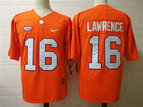 Clemson Tigers #16 Trevor Lawrence College Football Jersey Orange – Top ...