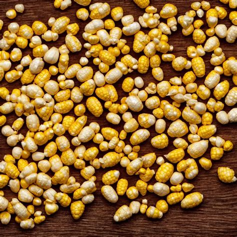 close - up view of corn kernels on top of a wooden | Stable Diffusion | OpenArt