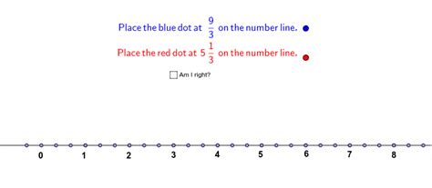 Improper fractions and mixed numbers on a number line – GeoGebra