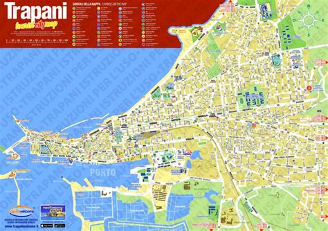 Tourist Map of Trapani With Sightseeings - Ontheworldmap.com