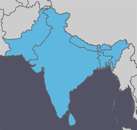 India, Sri Lanka, Pakistan, Bangladesh, Nepal, Bhutan and The Maldives ...