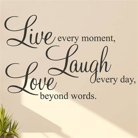 'live laugh love' wall stickers quotes by parkins interiors | notonthehighstreet.com