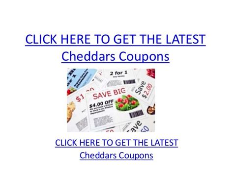 Cheddars Coupons - Printable Cheddars Coupons