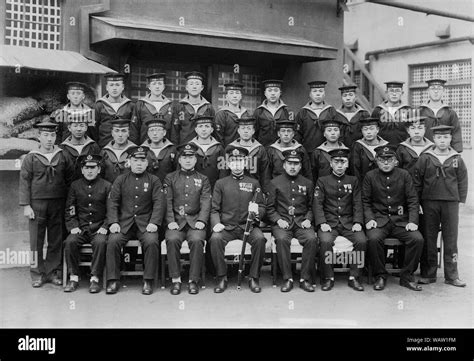 [ 1920s Japan - Japanese Navy Cadets ] — Uniformed cadets and officers ...