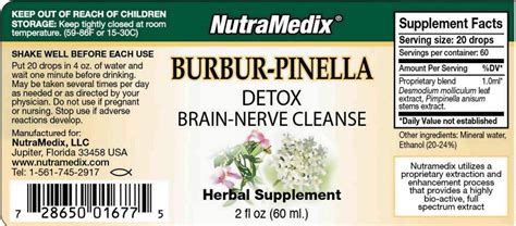 NutraMedix Burbur-Pinella Detox Brain-Nerve Cleanse - 2 fl oz (60 ml) | eBay