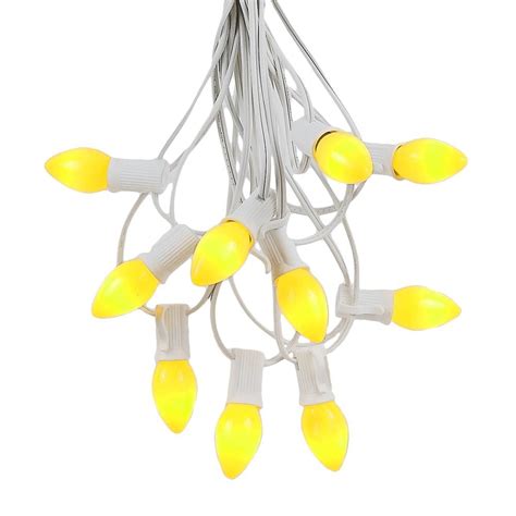 Novelty Lights C7 Yellow Ceramic Christmas Lights Set - Roofline ...