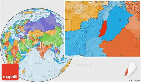 Political Location Map of Dera Ghazi Khan