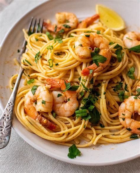 Spicy Shrimp Scampi with Linguine | Carolyn's Cooking