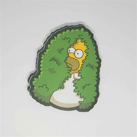 Homer Hiding Bush the Simpsons Sticker 3.5in Waterproof the - Etsy