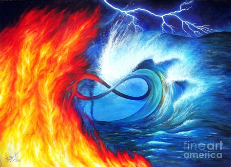 Eternity. Dance of Fire and water Painting by Sofia Goldberg - Pixels