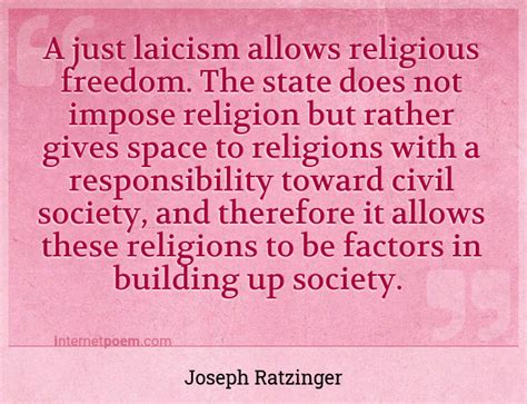 A just laicism allows religious freedom. The state do... #1