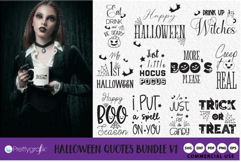 Halloween Quotes SVG, SVG Designs, SVG Files - Prettygrafik Store