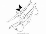 Female Dancer Coloring Page For Kids  Free Dancers Printable sketch template