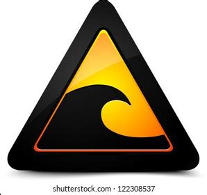 Tsunami Hazard Sign Stock Vector (Royalty Free) 122308564 | Shutterstock