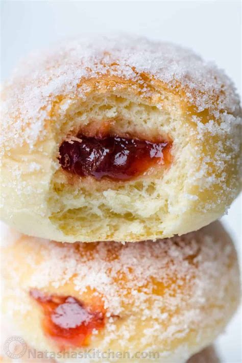 Baked Donuts Filled with Jelly (VIDEO) - NatashasKitchen.com