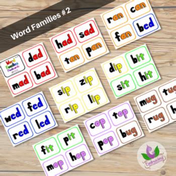 Word Families Flashcards Set #2 by Embracing Motherhood | TPT