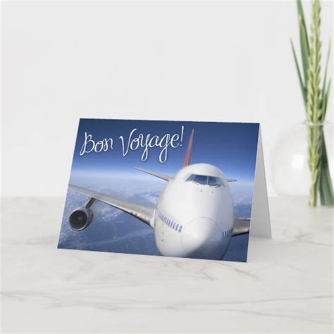 bon voyage! (airplane) card | Zazzle.com