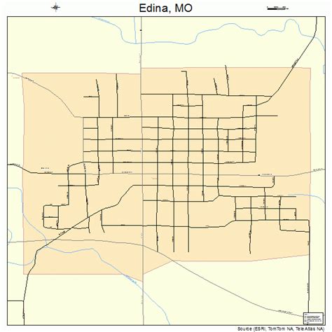 Edina Missouri Street Map 2921322