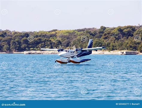 Seaplane landing stock image. Image of seconds, scenery - 53345277