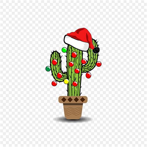 Decorated Christmas Cactus Clipart Transparent PNG Hd, Christmas Cactus ...