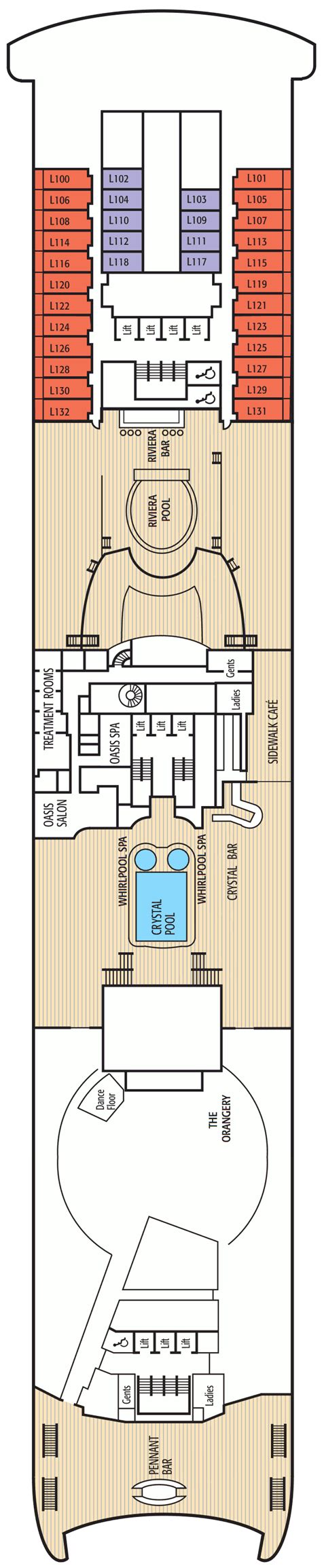 Aurora deck plans - Cruiseline.com