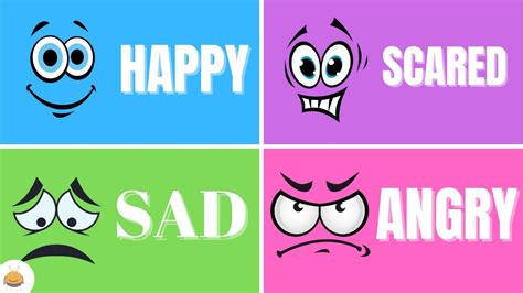 EMOTIONS FACES WITH NAMES FOR TODDLERS | HAPPY SAD ANGRY SCARED | EMOTIONS FOR KIDS ENGLISH ...