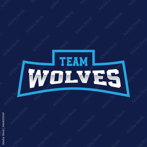 Vector team wolves league Sports club text logo design, editable ...