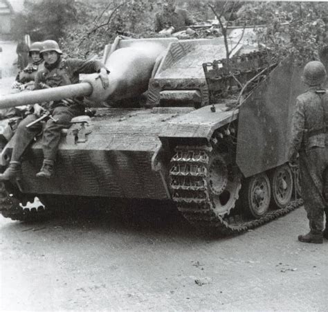 A Stug III assault gun of the 9th Panzer Division “Hohenstaufen” of the ...